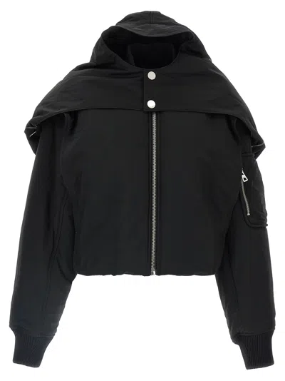 Jean Paul Gaultier Short Zip-up Jacket In Black