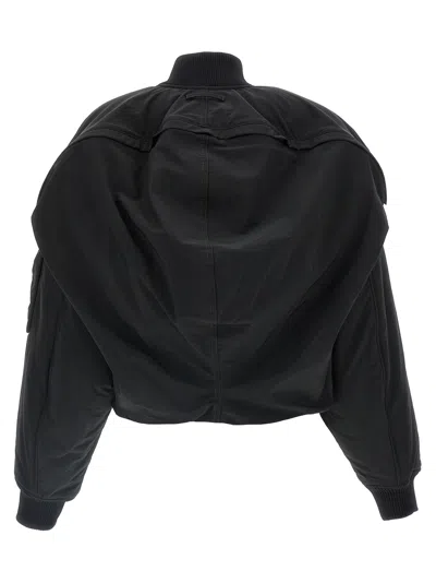 Jean Paul Gaultier Short Zip-up Jacket In Black