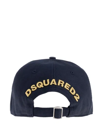 Dsquared2 24-7 Star Leaf-embellished Cap In Blue