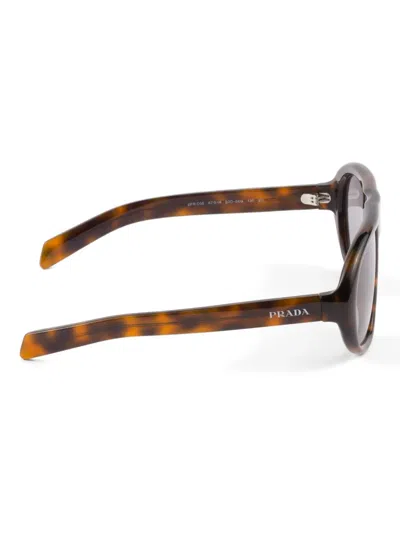 Prada Tortoiseshell Pilot-frame Sunglasses In Brown