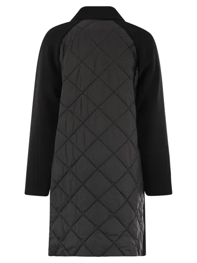 Weekend Max Mara Zolfo Double Wool Drape Coat In Black