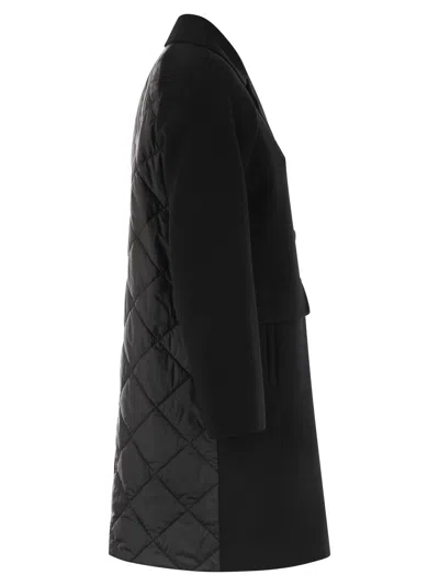 Weekend Max Mara Zolfo Double Wool Drape Coat In Black
