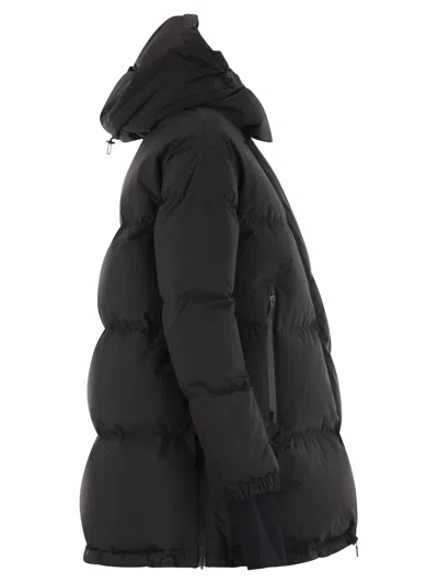 Herno Medium 2 Layer Hooded Down Jacket In Black