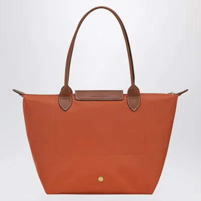 Longchamp Brick-coloured Le Pliage Original L Bag In Red