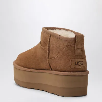 Ugg Classic Ultra Mini Ankle Boots With Plateau Sole In Animal Print