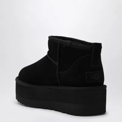 Ugg Classic Ultra Mini Black Boot With Platform In Black