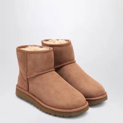 Ugg Mini Classic Ii Beige Pull-on Boots In Suede Woman In Neutral