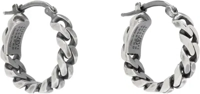 Mm6 Maison Margiela Chain Earrings In Silver