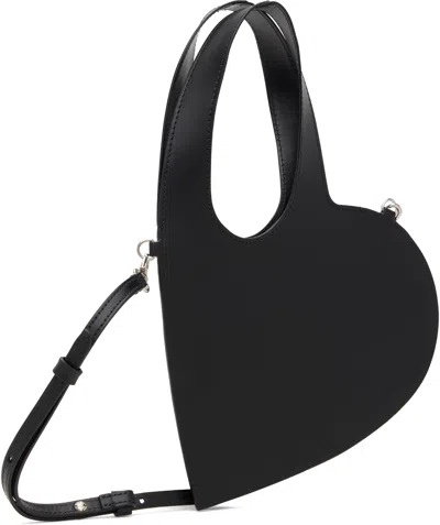 Coperni Baby Heart Leather Crossbody Bag In Black