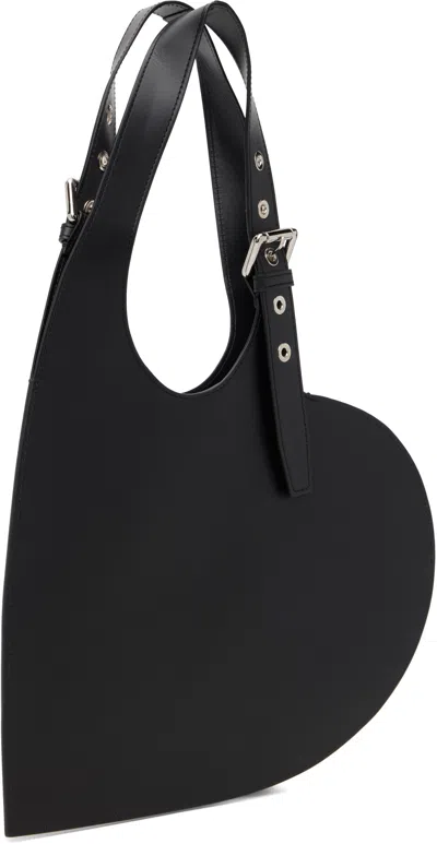 Coperni Asymmetrical Heart-shaped Shoulder Bag In Black