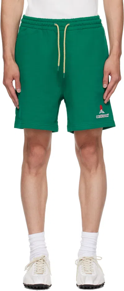 Casablanca Logo-print Drawstring Shorts In Green