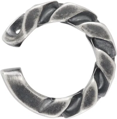 Mm6 Maison Margiela Chain Single Ear Cuff In Metallic