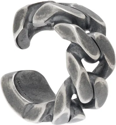 Mm6 Maison Margiela Chain Single Ear Cuff In Metallic