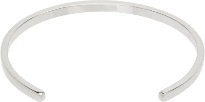 Mm6 Maison Margiela Minimal Logo Bracelet In Metallic