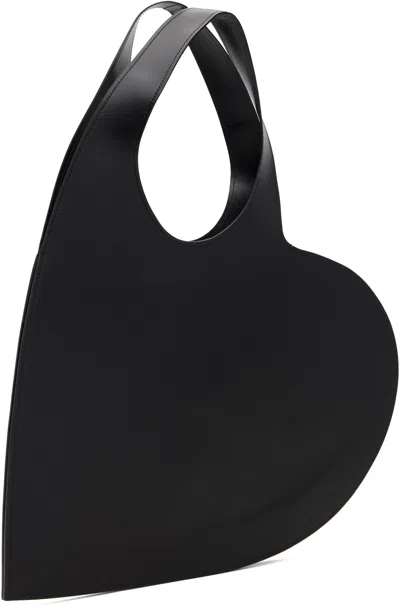 Coperni Baby Heart Leather Crossbody Bag In Black