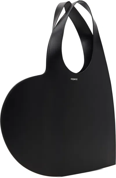 Coperni Baby Heart Leather Crossbody Bag In Black