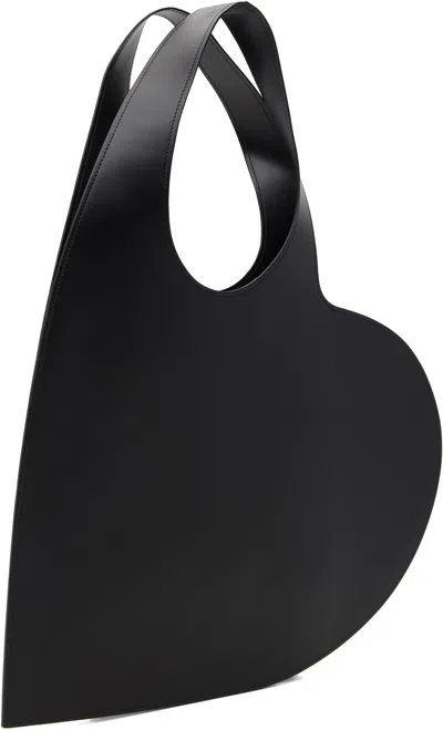 Coperni Baby Heart Leather Crossbody Bag In Black