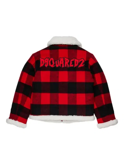 Dsquared2 Logo-lettering Jacket In Red