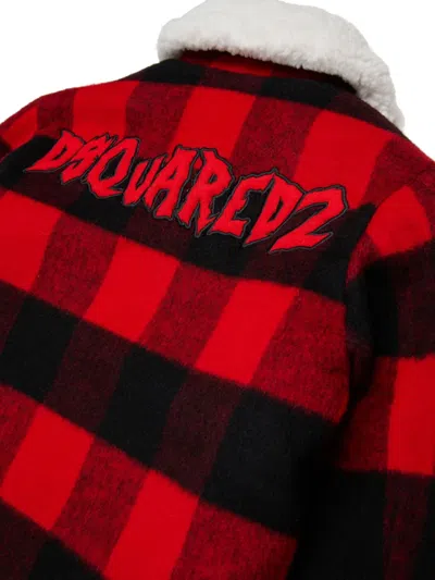 Dsquared2 Logo-lettering Jacket In Red