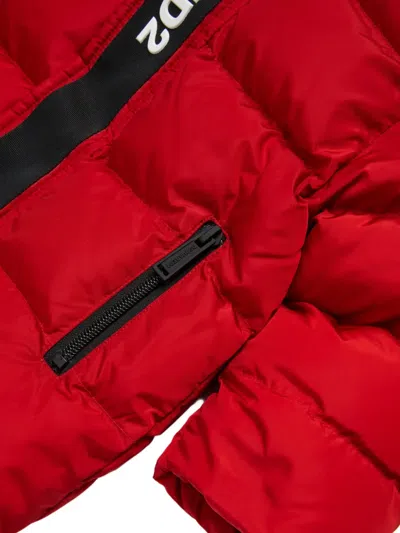 Dsquared2 Logo-embossed Jacket In Red