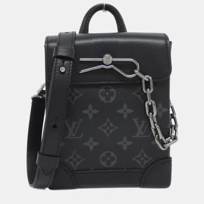 Pre-owned Louis Vuitton Black Monogram Eclipse Nano Steamer Shoulder Bag