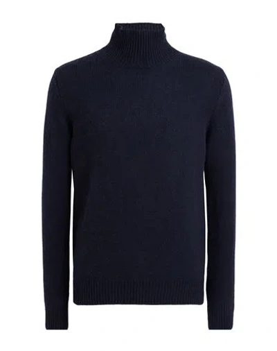 Aragona Man Turtleneck Midnight Blue Size 42 Cashmere In Blue