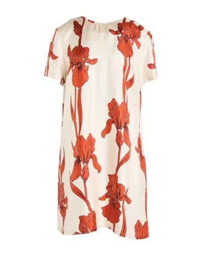 La Doublej Mini Swing Iris Dark Orange Dress In Multi