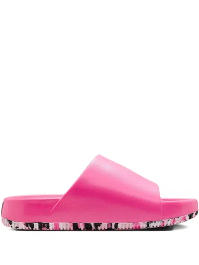 Nike Leopard-print Slides In Pink