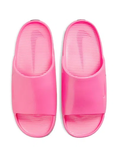 Nike Leopard-print Slides In Pink