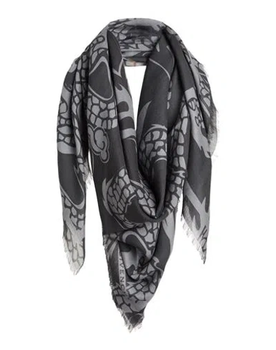 Givenchy Man Scarf Charcoal Size - Modal, Cashmere In Gray