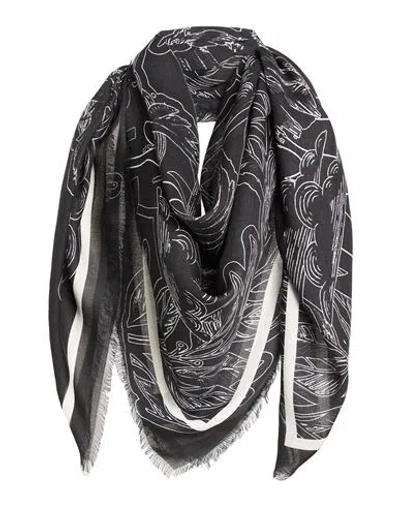 Givenchy Man Scarf Charcoal Size - Modal, Cashmere In Black
