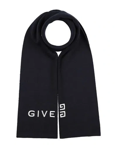 Givenchy Man Scarf Midnight Blue Size - Wool In Black