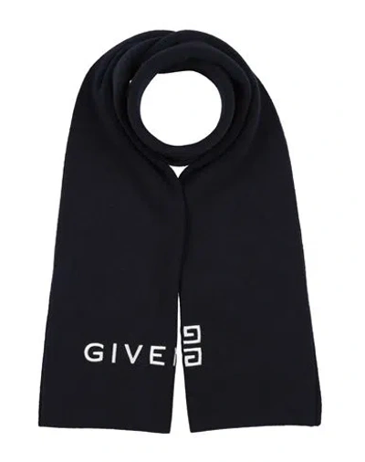 Givenchy Man Scarf Midnight Blue Size - Wool In Blue