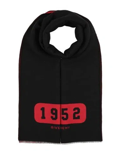 Givenchy Man Scarf Black Size - Wool, Virgin Wool, Silk In Black