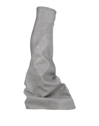 Rick Owens Drkshdw Drkshdw By Rick Owens Woman Boot Grey Size 8 Textile Fibers, Synthetisches Material In Gray