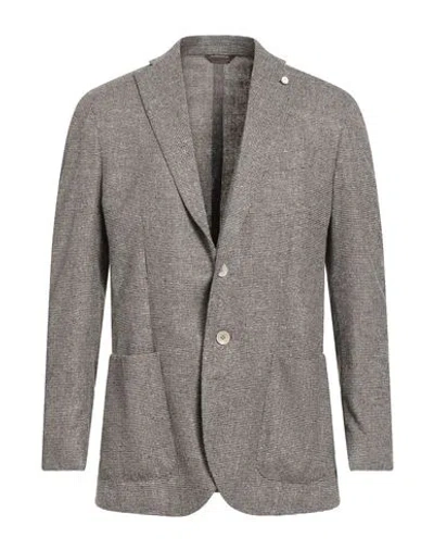 Luigi Bianchi Mantova Man Blazer Brown Size 42 Wool, Polyamide, Silk, Linen In Multi