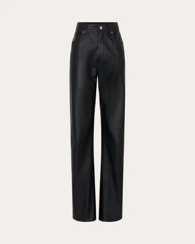 Rabanne Leather Trousers In Black