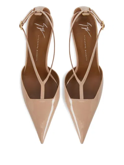 Giuseppe Zanotti Leather Heeled Sandals In Neutral