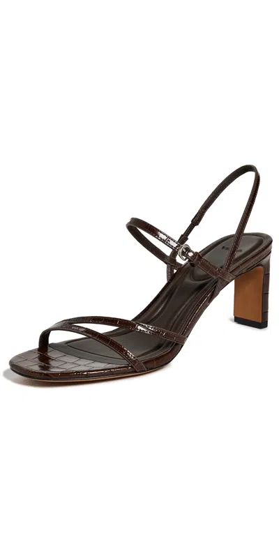 Vince Marcela Sandals Cacao Brown In Burgundy