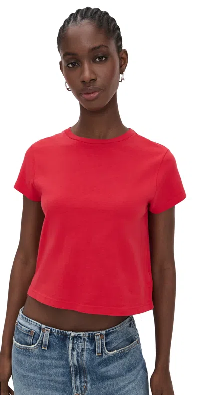 Agolde Adine Shrunken Tee In Tomate In Red
