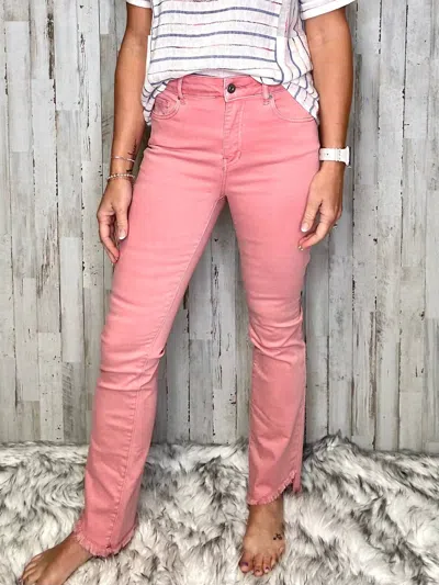 Charlie B Looking Cute Bootcut Jean In Tulip In Pink
