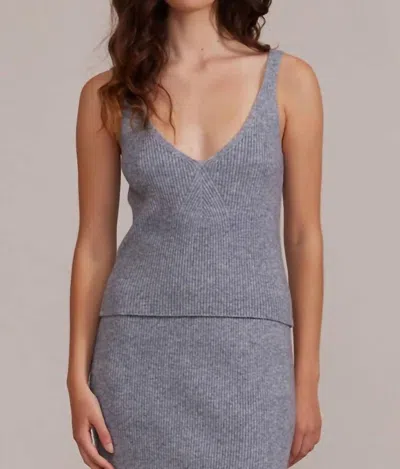 Lucy Paris Enya Knit Top In Grey In Gray