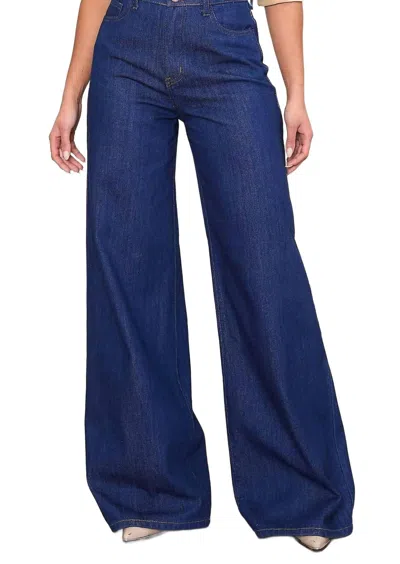 Vibrant M.i.u Fall Wide Leg Jeans In Indigo In Blue