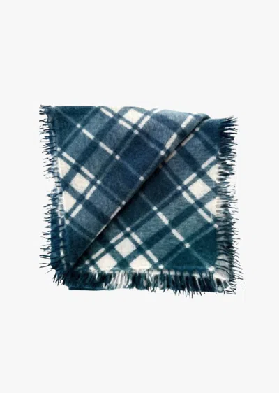 Kas Women's Cashmere Plaid Square Scarf In Blue In Blue