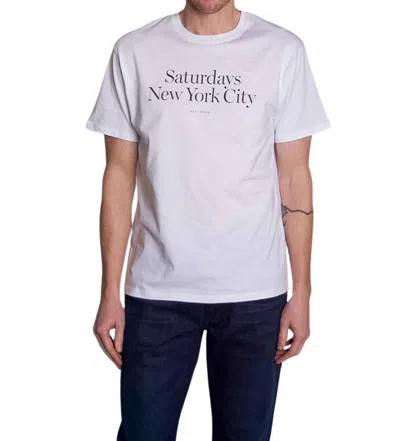 Saturdays Surf Nyc Miller Standard Tee In White In White