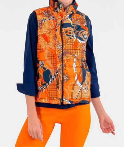 Gretchen Scott Puffer Vest-ditto In Orange In Orange