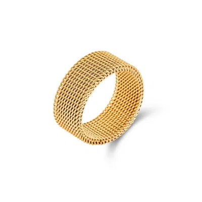 Ellie Vail Etta Mesh Ring In Gold In Gold