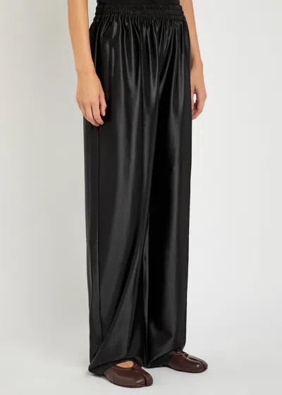 Alexander Wang T T By Alexander Wang Relaxed Track Pants With Drawstring Waist In Black