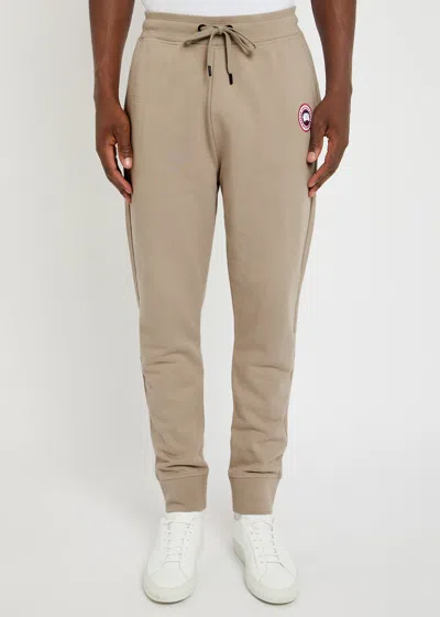 Canada Goose Cotton Track-pants With Ribbed Cuffs In Gray
