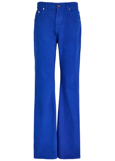 Gabriela Hearst Ezra Bootcut Cropped Jean In Cobalt Recycled Cotton Denim In Blue